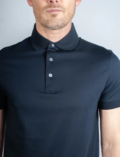 Tommy Hilfiger DC Mercerised Slim Fit Polo Shirt | Navy