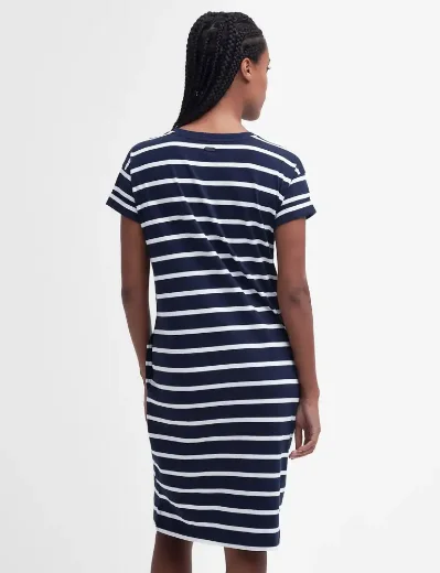 Barbour Womens Otterburn Stripe Dress | Navy / White