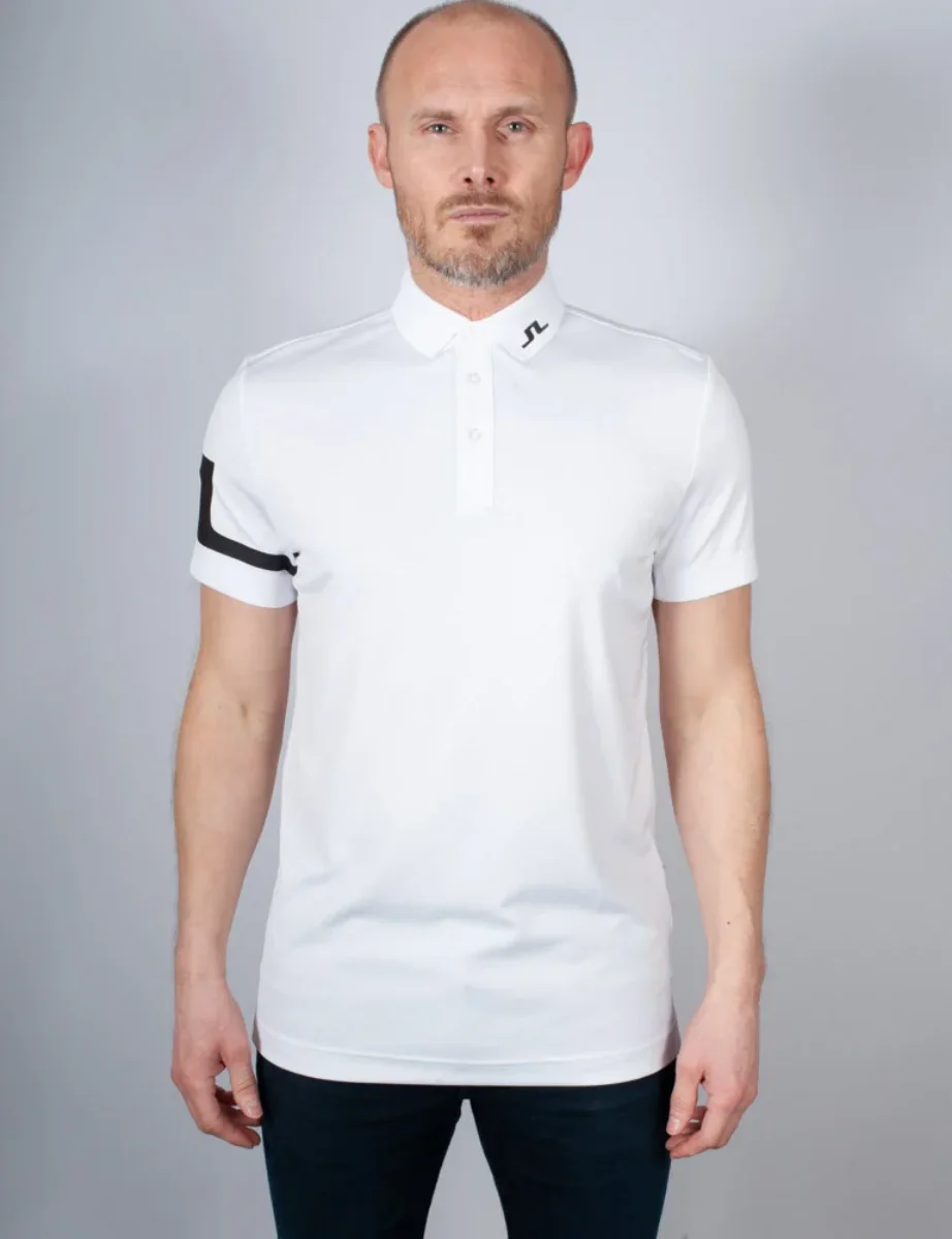 J.Lindeberg Heath Regular Fit Polo Shirt | White