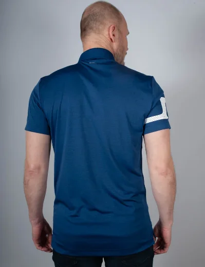 J.Lindeberg Heath Regular Fit Polo Shirt | Estate Blue Melange