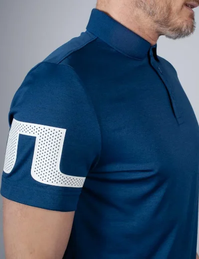 J.Lindeberg Heath Regular Fit Polo Shirt | Estate Blue Melange