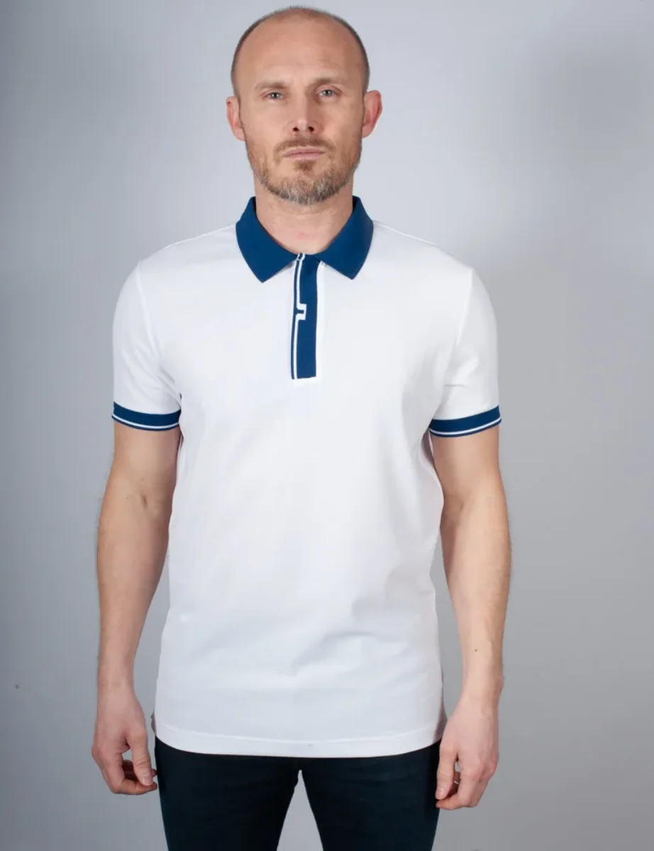 J.Lindeberg Bay Slim Fit Polo Shirt | White