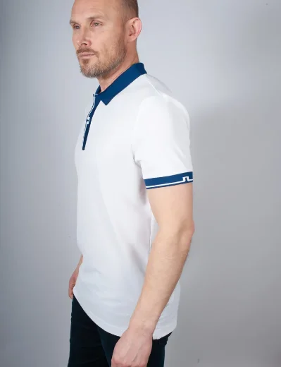 J.Lindeberg Bay Slim Fit Polo Shirt | White