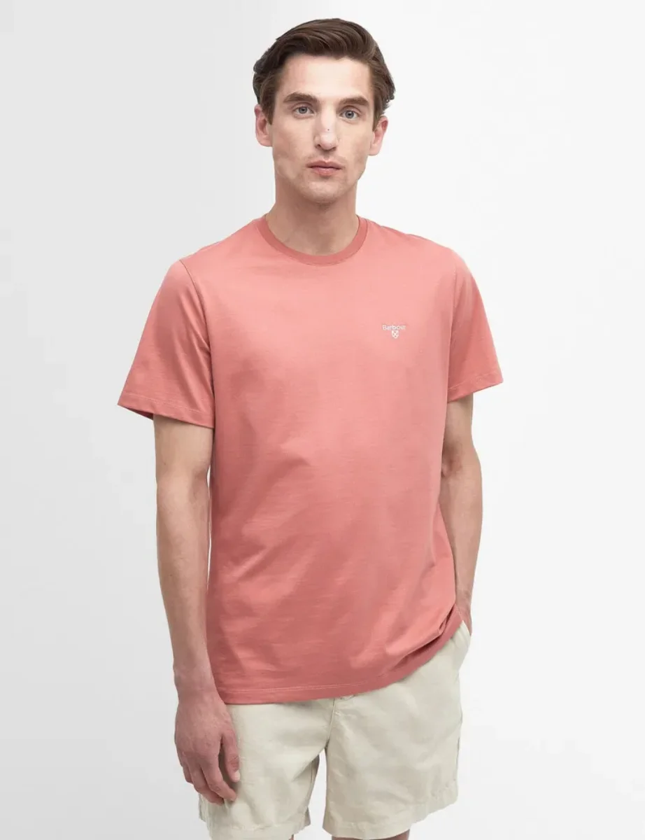 Barbour Essential Sports T-Shirt | Pink Clay