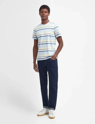 Barbour Hamstead Striped T-Shirt | Niagara Mist