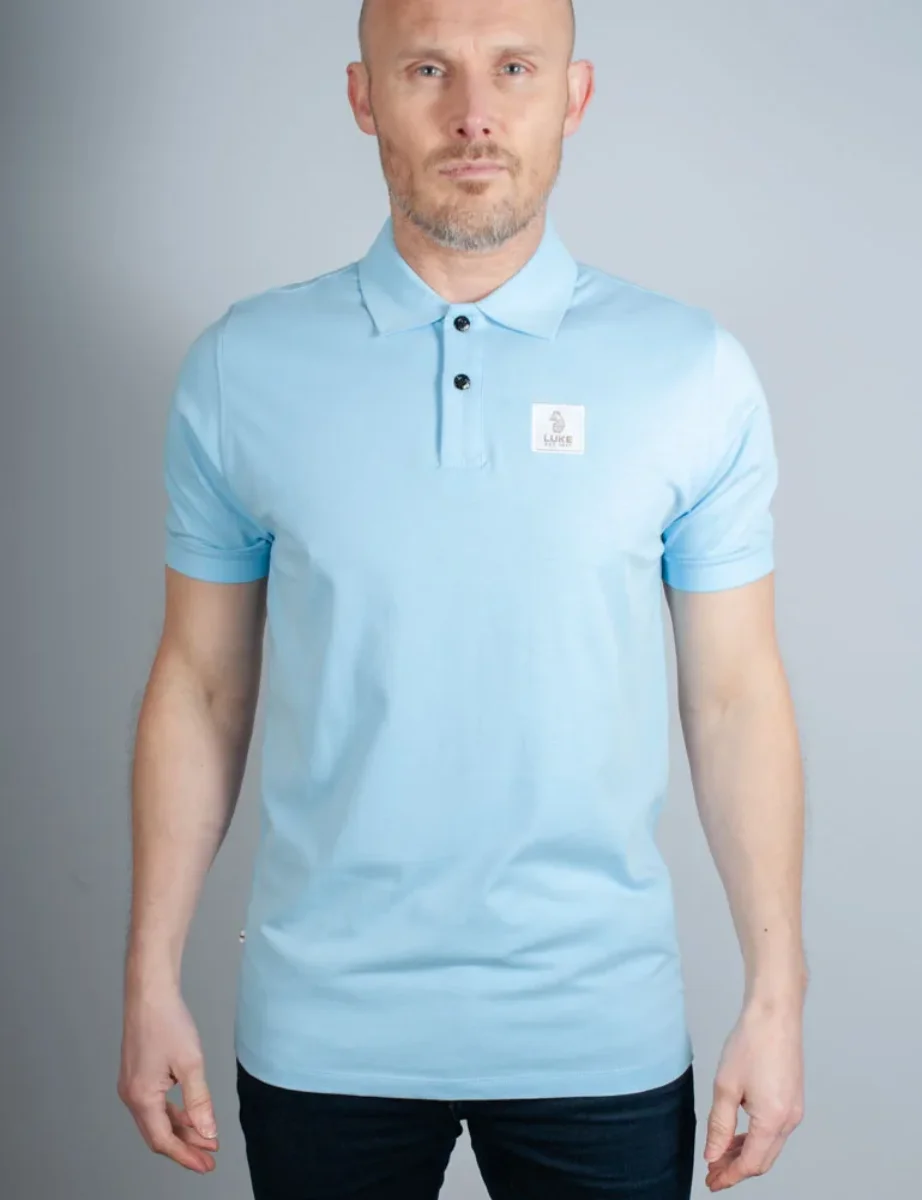 Luke 1977 EST Laos Patch Logo Polo Shirt | Sky Blue