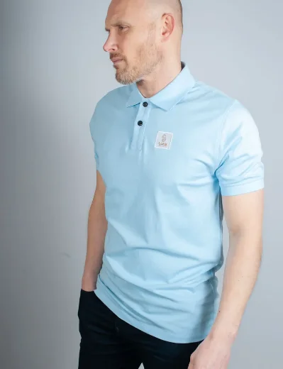 Luke 1977 EST Laos Patch Logo Polo Shirt | Sky Blue