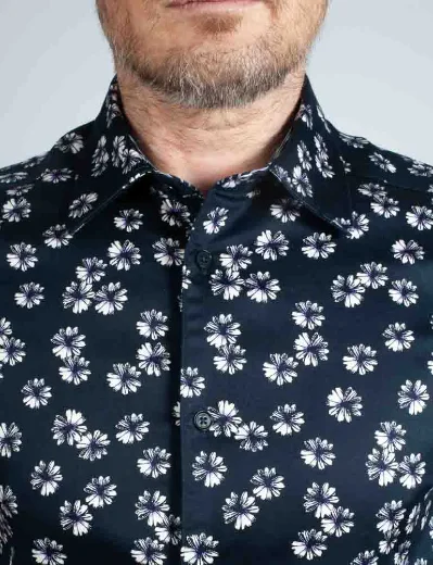 Ted Baker Alfanso Floral Short Sleeve Shirt | Navy