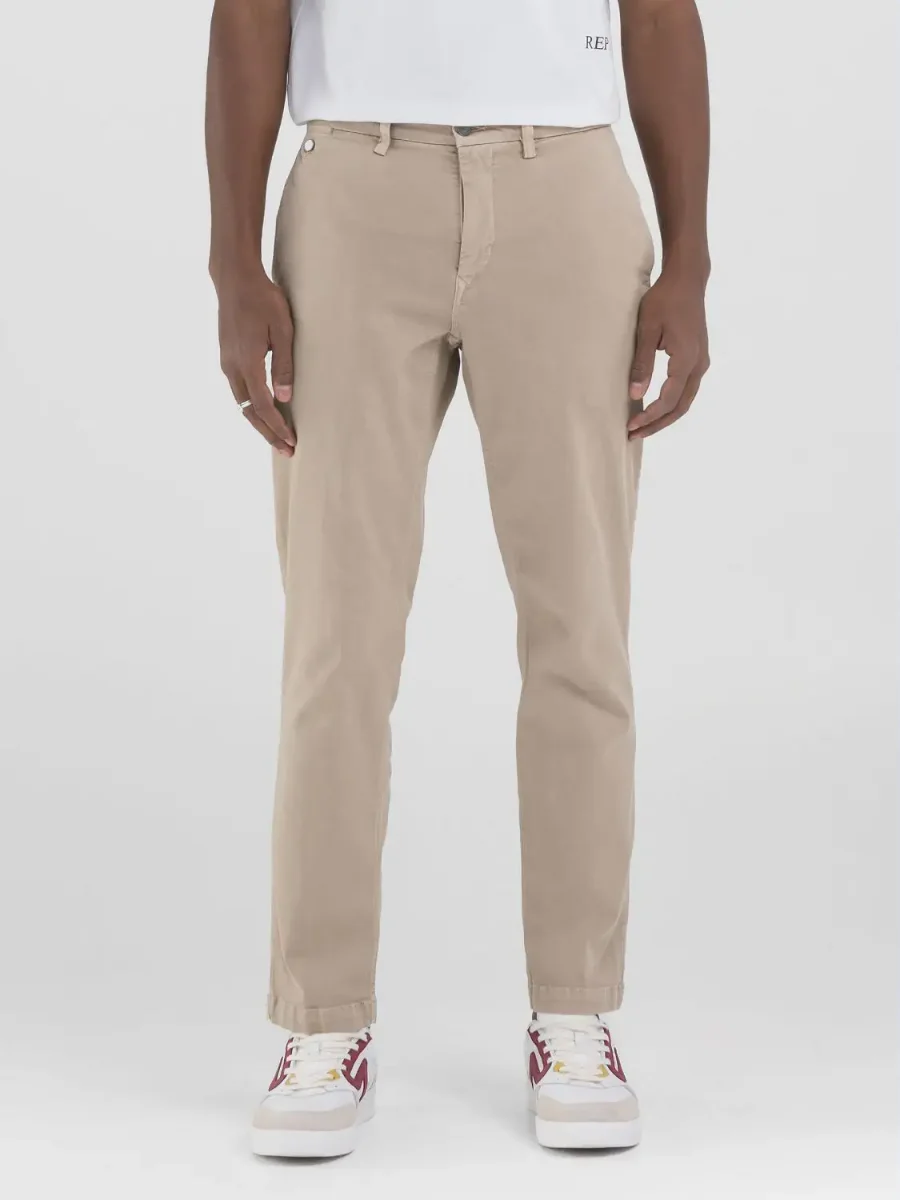 Replay Hyperflex X.L.I.T.E Benni Chino Trouser | Coffee Cream 