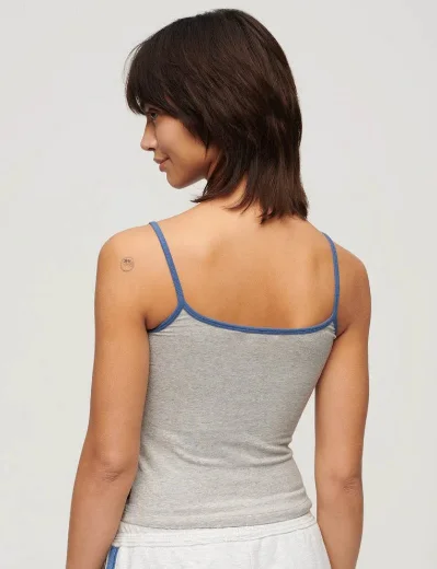 Superdry Athletics Essential Branded Cami Top | Grey