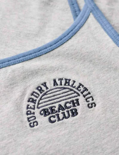 Superdry Athletics Essential Branded Cami Top | Grey