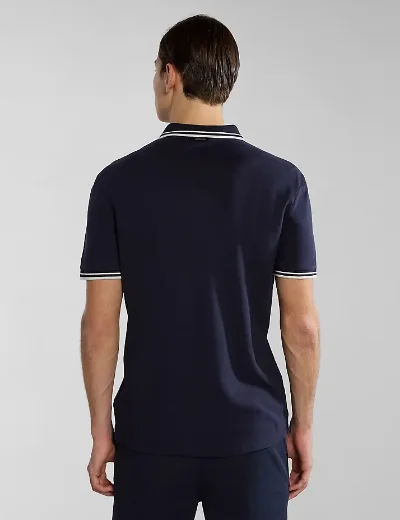 Napapijri Macas Tipped Polo Shirt | Navy