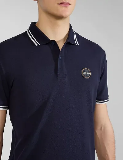 Napapijri Macas Tipped Polo Shirt | Navy