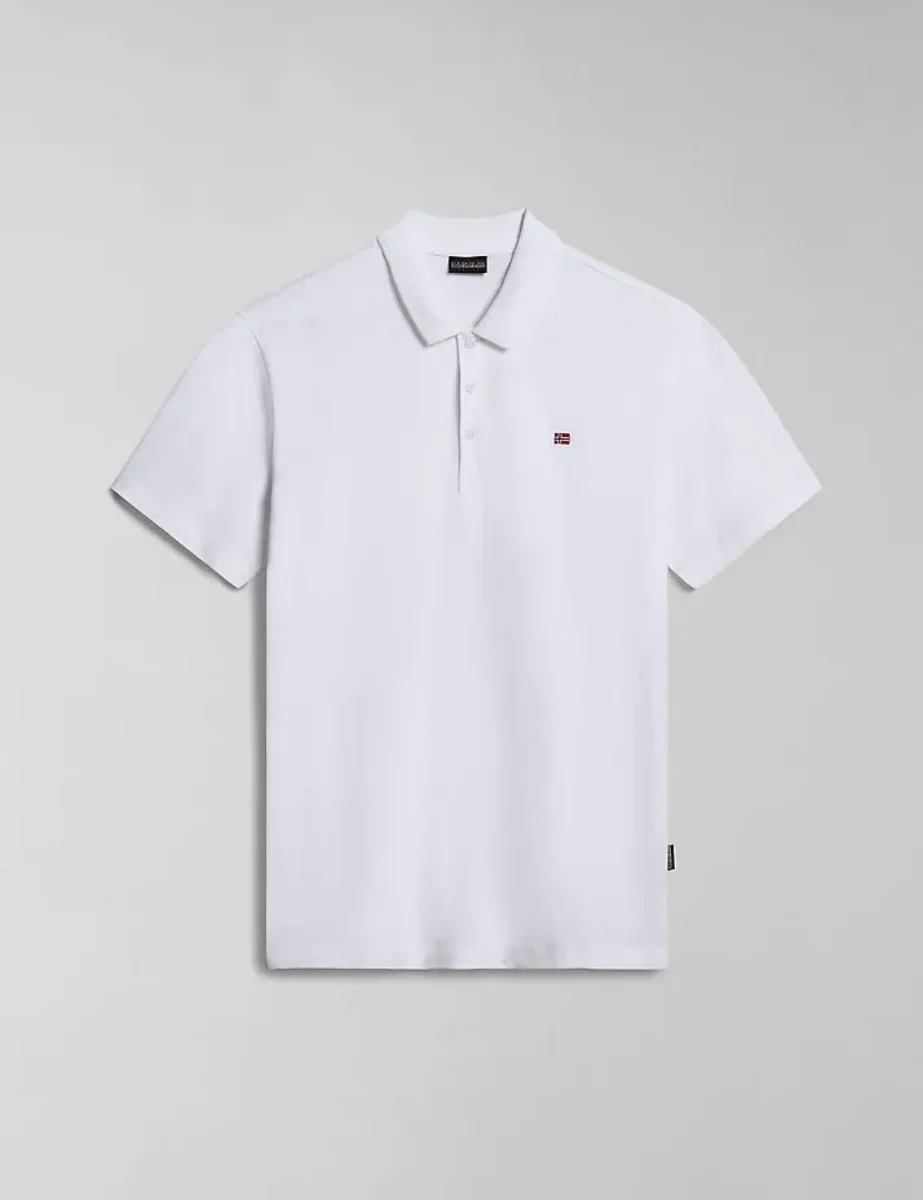 Napapijri Ealis Short Sleeve  Polo Shirt | White