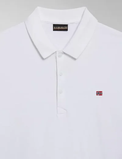 Napapijri Ealis Short Sleeve  Polo Shirt | White