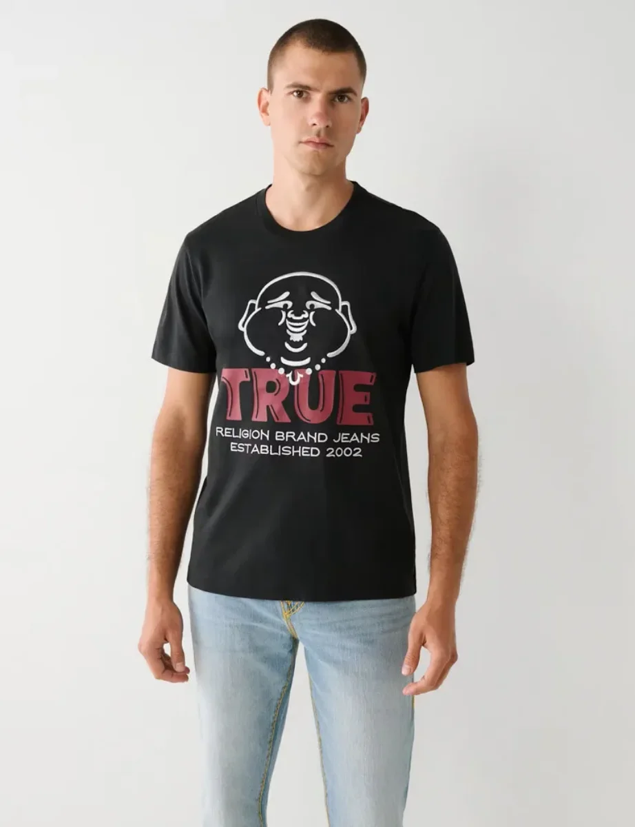 True Religion Buddha Face Logo T-Shirt | Black
