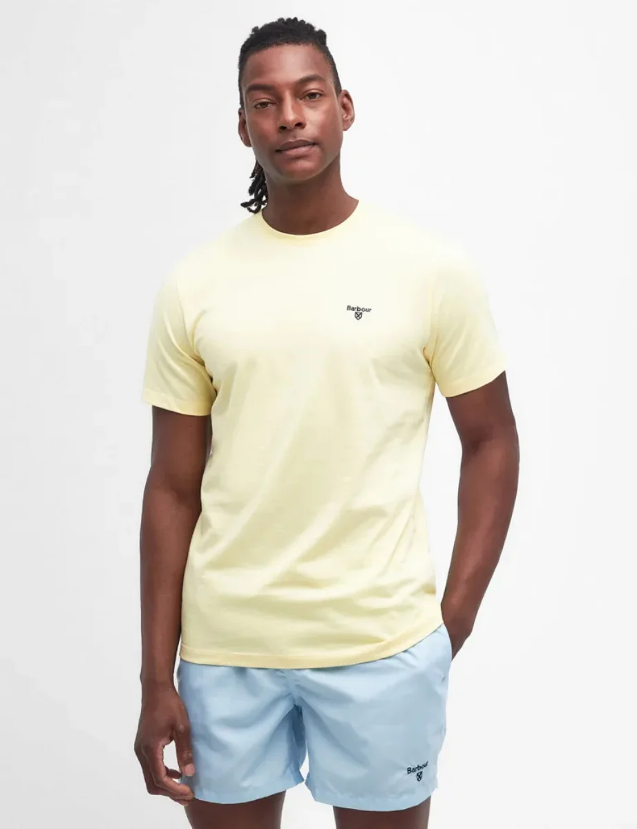Barbour Essential Sports T-Shirt | Heritage Lemon