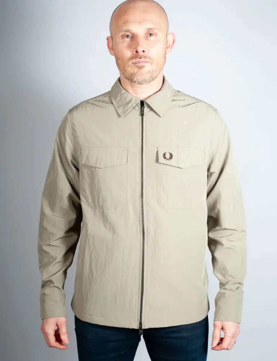 Cockney Rebel Fashions. Fred Perry Zip-Through Overshirt
