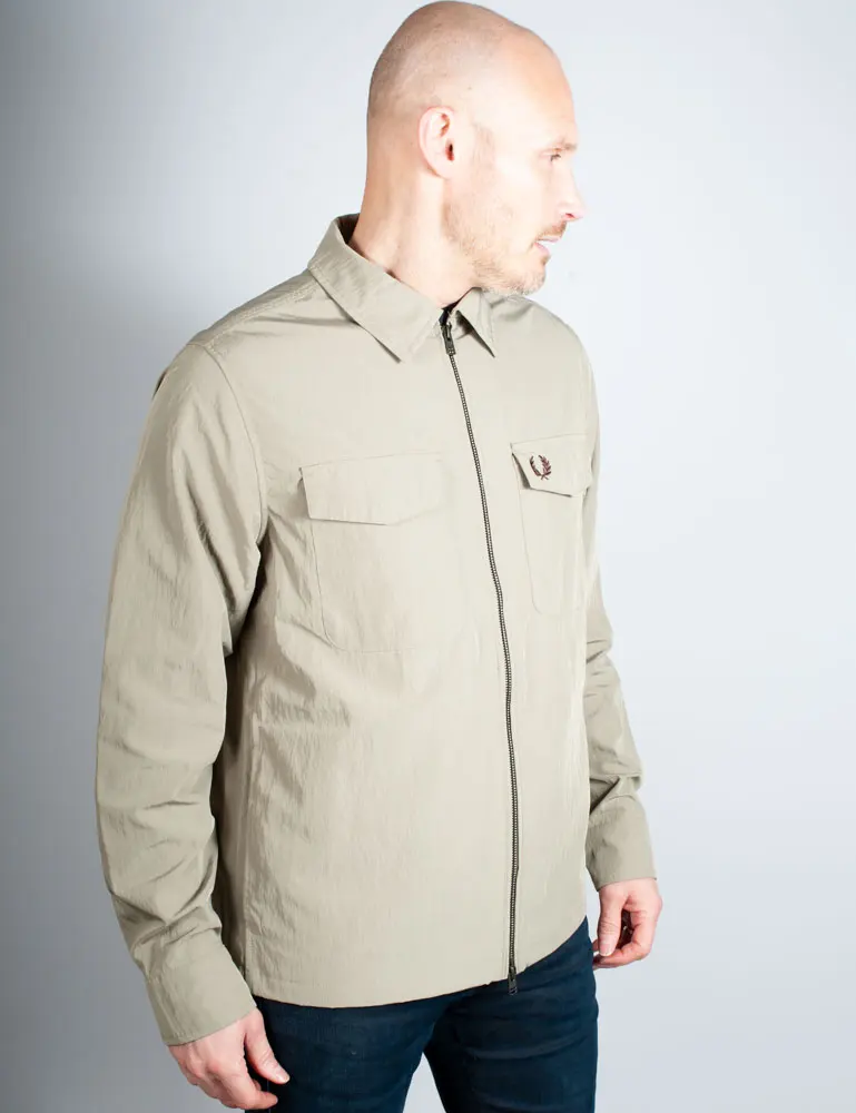 Cockney Rebel Fashions. Fred Perry Zip-Through Overshirt
