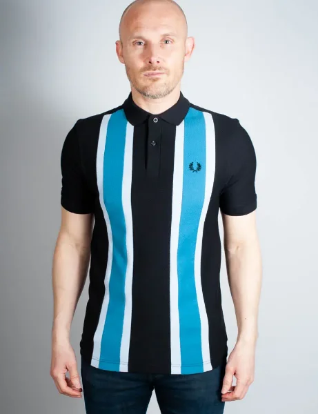 Fred Perry Woven Mesh Relaxed Polo | Black Fred Perry Woven Mesh Relaxed Polo | Black
