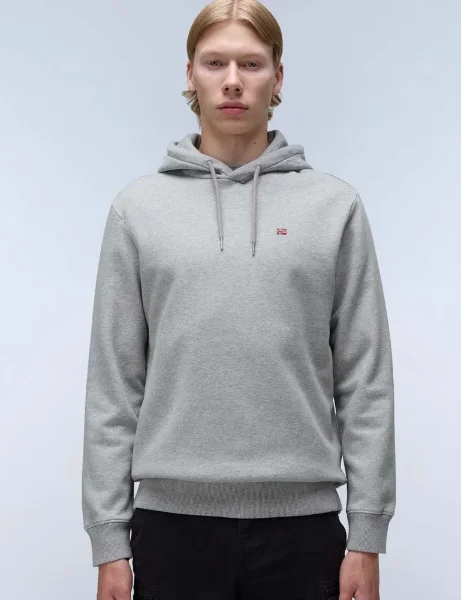 Napapijri Balis Hoodie | Light Grey Napapijri Balis Hoodie | Light Grey