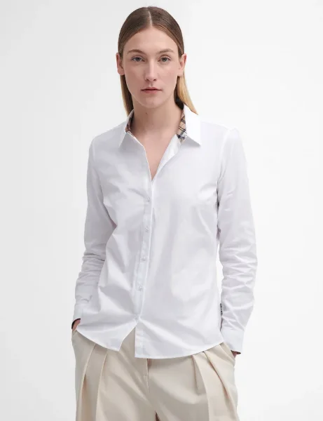 Barbour Womens Derwent Shirt | White/Hessian Tartan Barbour Womens Derwent Shirt | White/Hessian Tartan