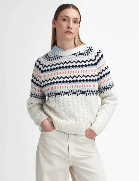 Barbour Women's Marnie Knitted Jumper | Ecru Barbour Women's Marnie Knitted Jumper | Ecru