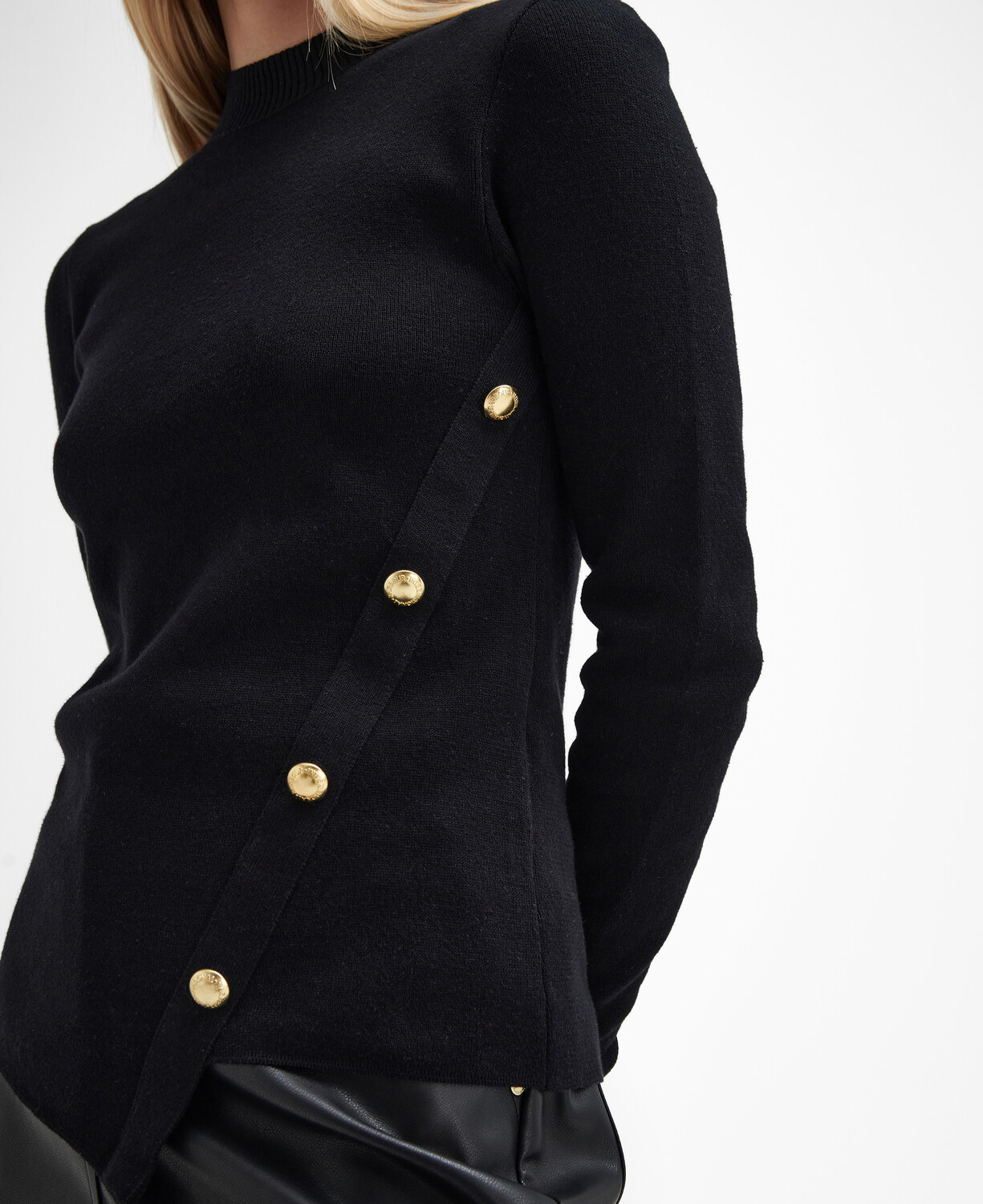 Cockney Rebel Fashions. Barbour International Women s Callie Asymmetric Jumper Black