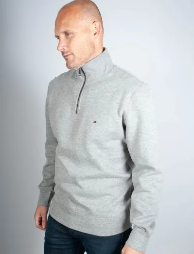 Picture of Tommy Hilfiger Essential Fleece Quarter Zip | Medium Grey Heather