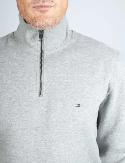 Picture of Tommy Hilfiger Essential Fleece Quarter Zip | Medium Grey Heather