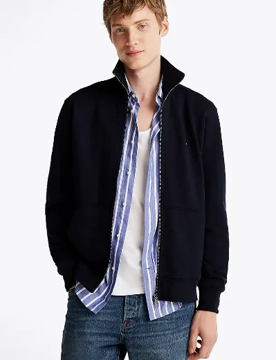 Tommy Hilfiger Essential Terry Zip-Thru Sweatshirt | Navy