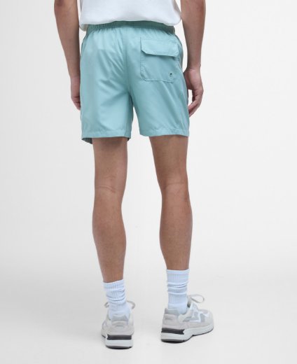 Barbour International Large Logo Swim Shorts | Granite Green