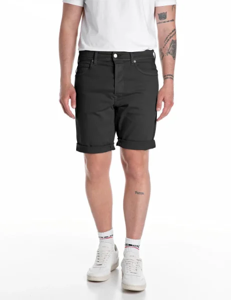 Replay RBJ.981 Tapered Fit Shorts | Washed Black Replay RBJ.981 Tapered Fit Shorts | Washed Black