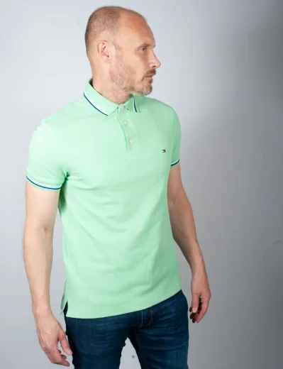 Tommy Hilfiger Slim Fit Tipped Polo Shirt | Verdant Green 