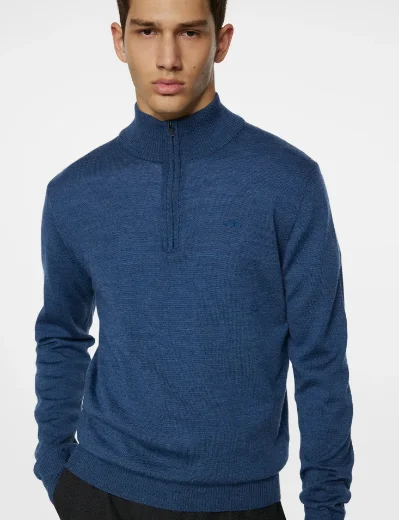 J.Lindeberg Kiyan Merino Quarter Zip | Key Largo Melange