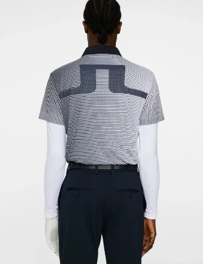 J.Lindeberg Marvin Stripe Polo | White