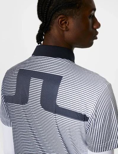 J.Lindeberg Marvin Stripe Polo | White