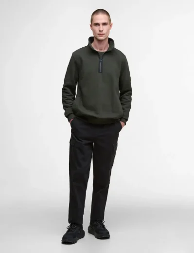 Barbour International Outline Funnel Neck Sweat | Sage