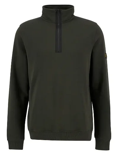 Barbour International Outline Funnel Neck Sweat | Sage
