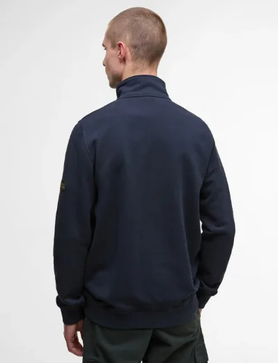 Barbour International Outline Funnel Neck Sweat | Navy