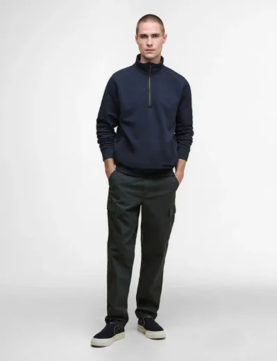 Barbour International Outline Funnel Neck Sweat | Navy