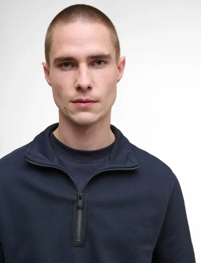 Barbour International Outline Funnel Neck Sweat | Navy