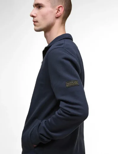 Barbour International Outline Funnel Neck Sweat | Navy
