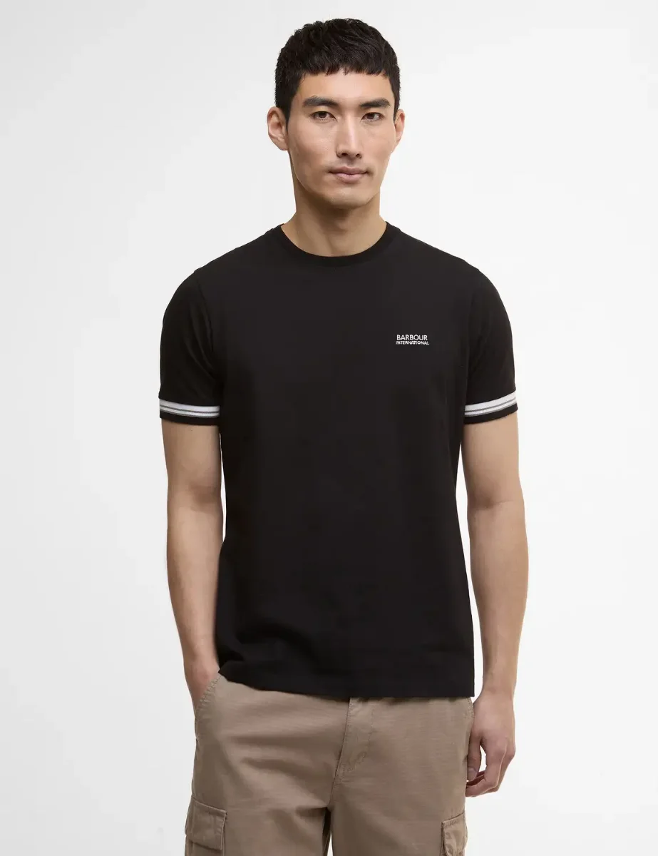 Barbour International Bruce Tipped T-Shirt | Black