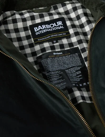 Barbour International Marker Wax Jacket | Sage