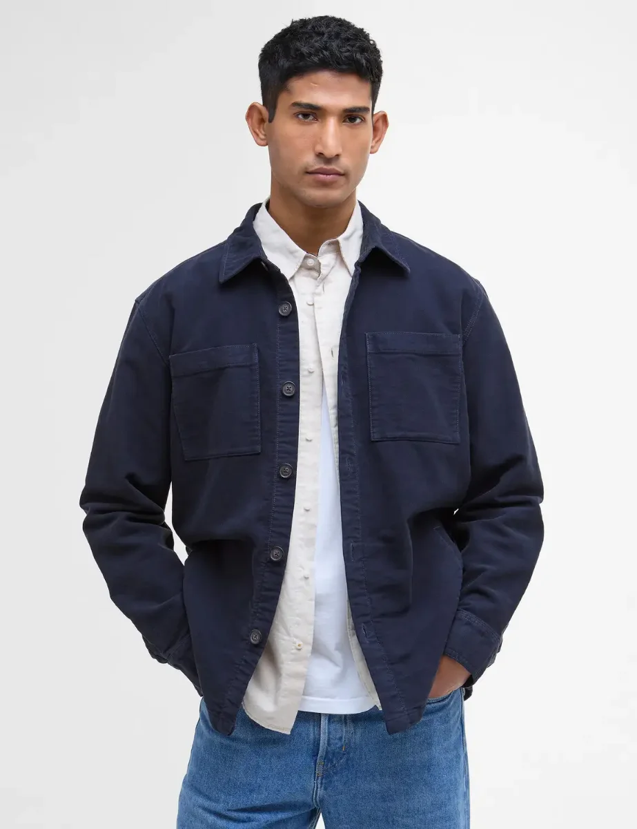 Barbour Reg Moleskin Overshirt | Navy