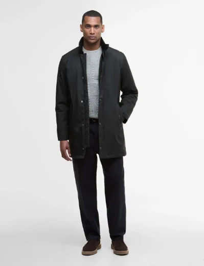 Barbour Winter Powell Waterproof Coat | Black