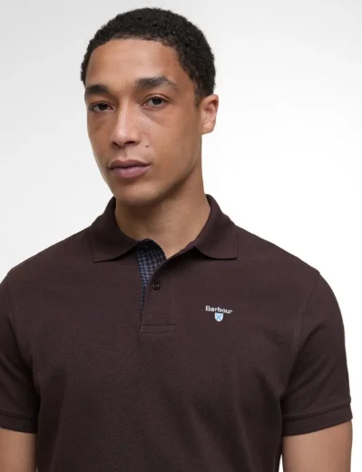 Barbour Tartan Pique Polo | Dark Oak