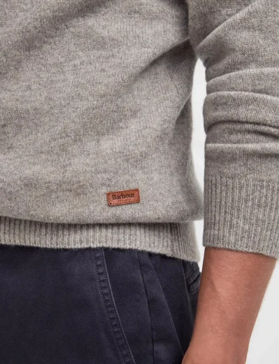 Barbour Essential Patch Crew Jumper | Washed Stone
