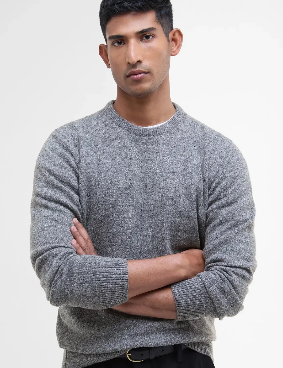 Barbour Essential Tisbury Crew Jumper | Grey